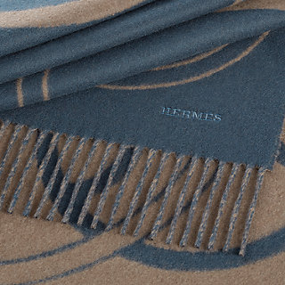 カシミヤマフラー 《メタル・エケストル》 - グレー | Hermès